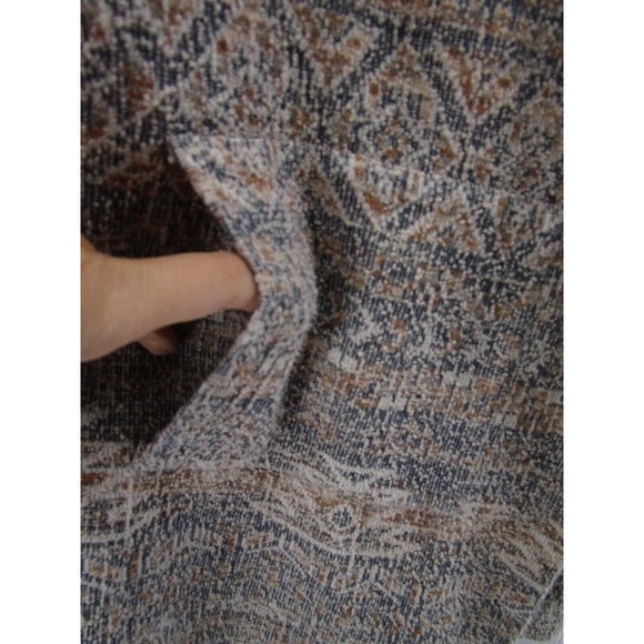 Lucky Brand Sweater Small Linen Open Wrap Cardigan Southwestern Aztec - Picture 4 of 11